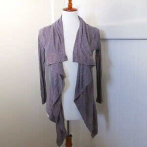 Theory Maritza B Briola | Linen Open Waterfall Drape Pockets Cardigan